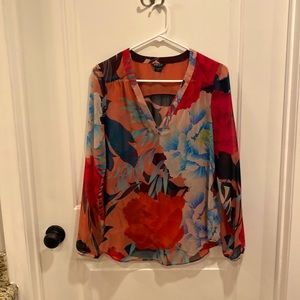Marciano printed long sleeve blouse